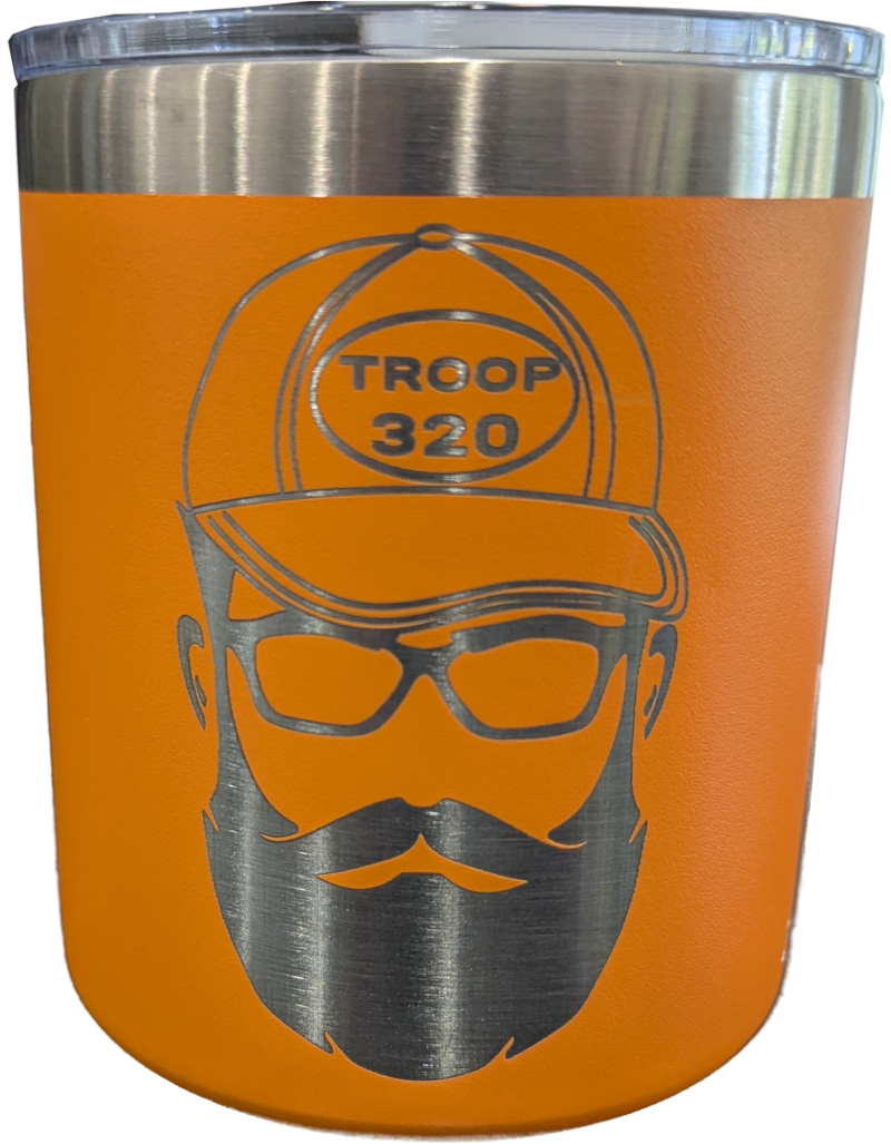 A laser engraved mug for Troop 320